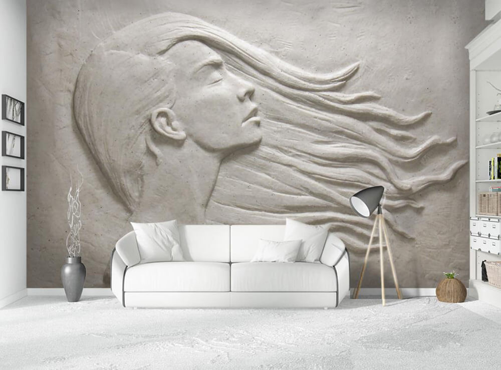 Квартира з барельєфом в сучасному стилі: мистецтво на стінах
