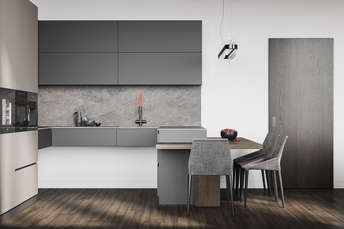 Інтер'єр кухні з барною стійкою: сучасний дизайн та зручне рішення для сніданку