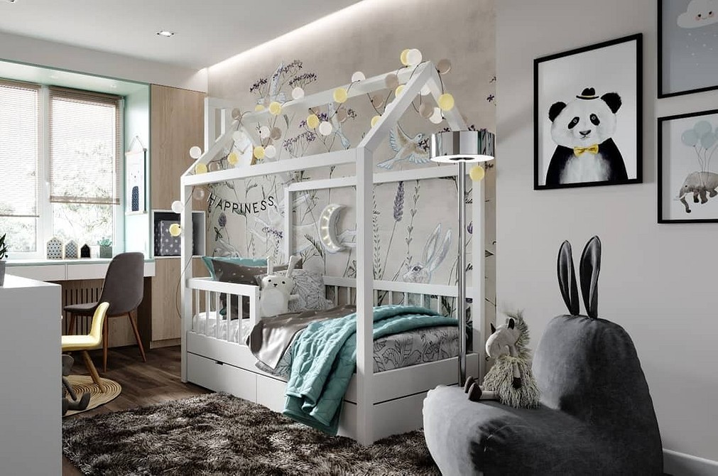 Безпечне покриття для дитячих меблів: акрилова фарба для ліжечка.