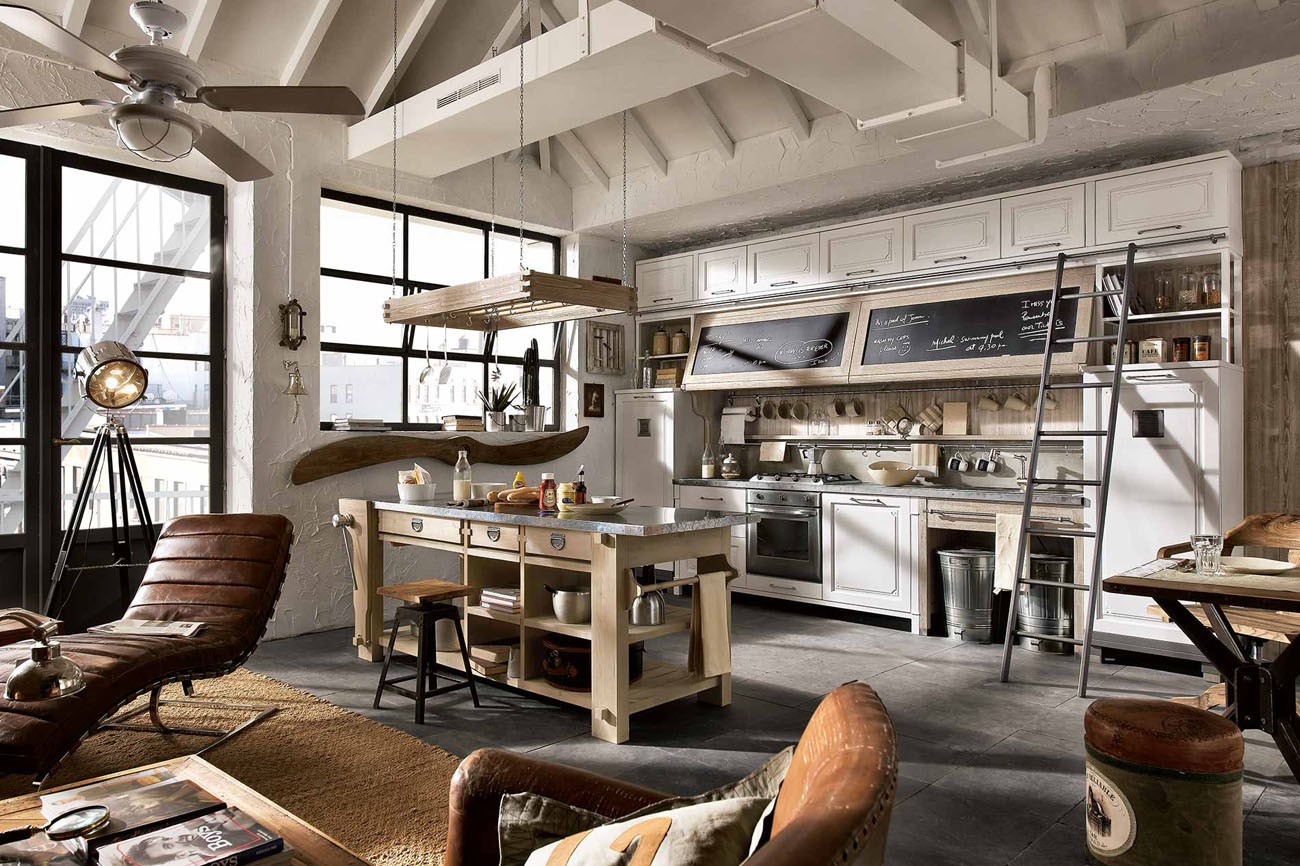 Сучасний дизайн інтер'єру в індустріальному стилі з використанням бетону та дерева