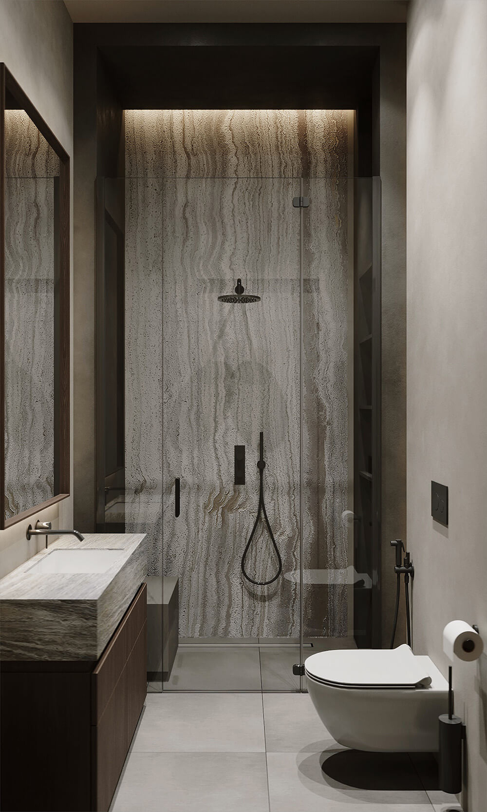 Функціональний дизайн майстер-спальні з робочим місцем для продуктивної роботи вдома.