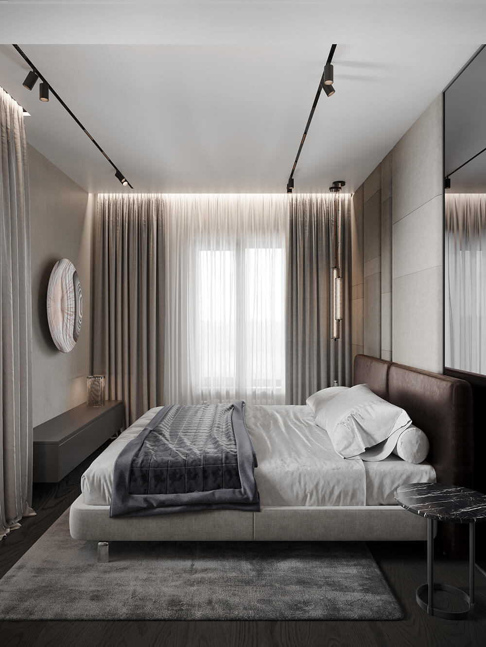 Розкішна майстер-спальня з каміном та зоною відпочинку для максимального комфорту.