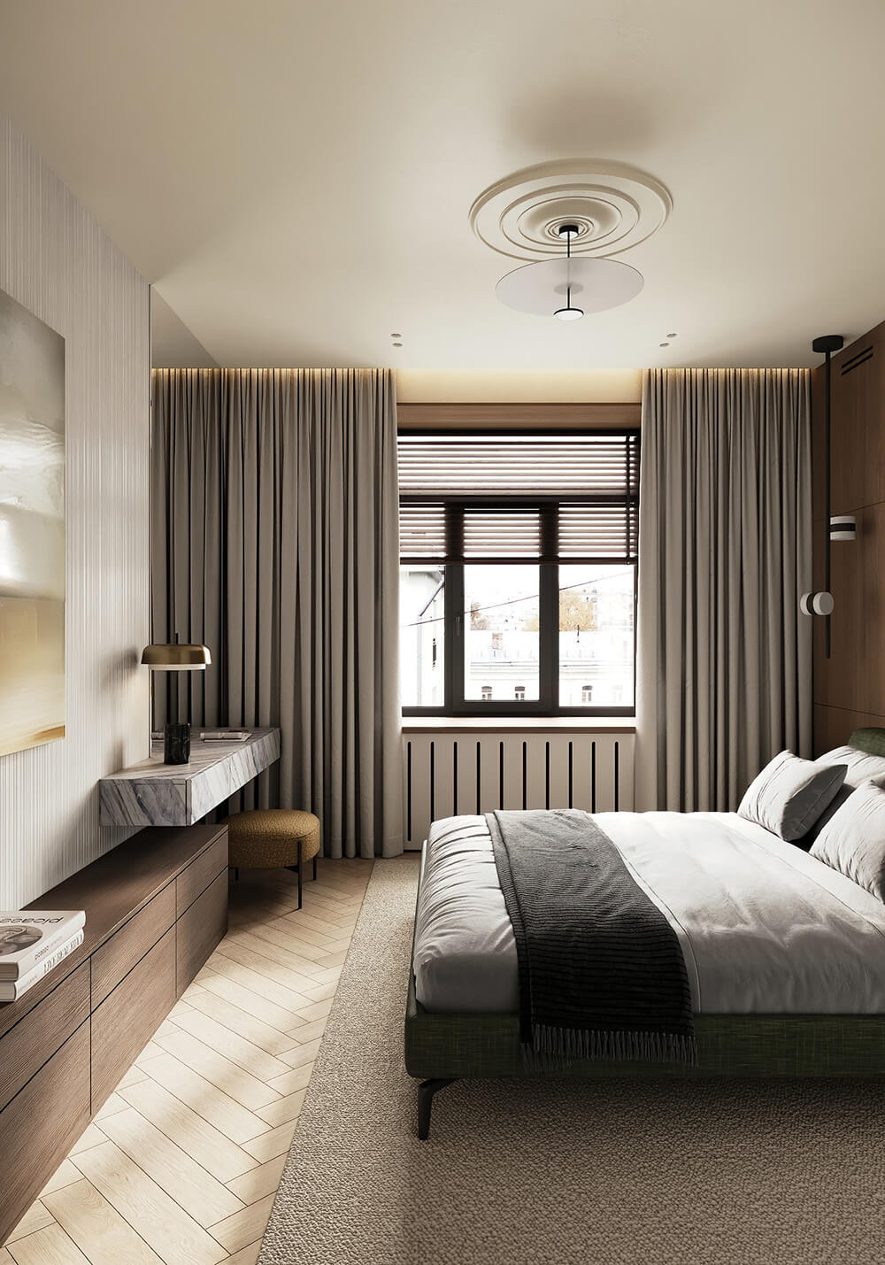 Оформлення стелі в дитячій кімнаті: рожева стеля з декоративними елементами для дівчинки.