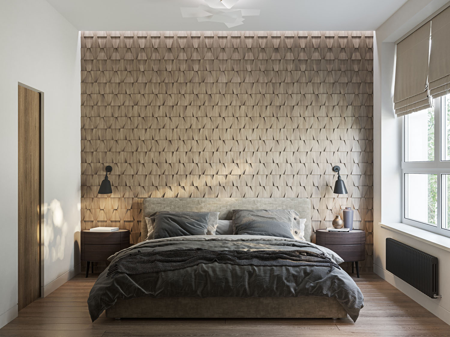 Дизайн інтер'єру з дерев'яними панелями: натуральні матеріали та тепла атмосфера.