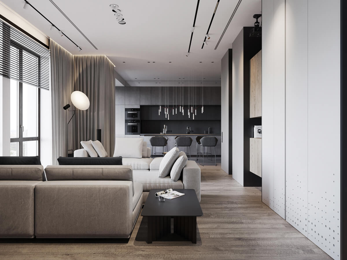 Стильний інтер'єр квартири в неокласичному стилі з елементами розкоші.