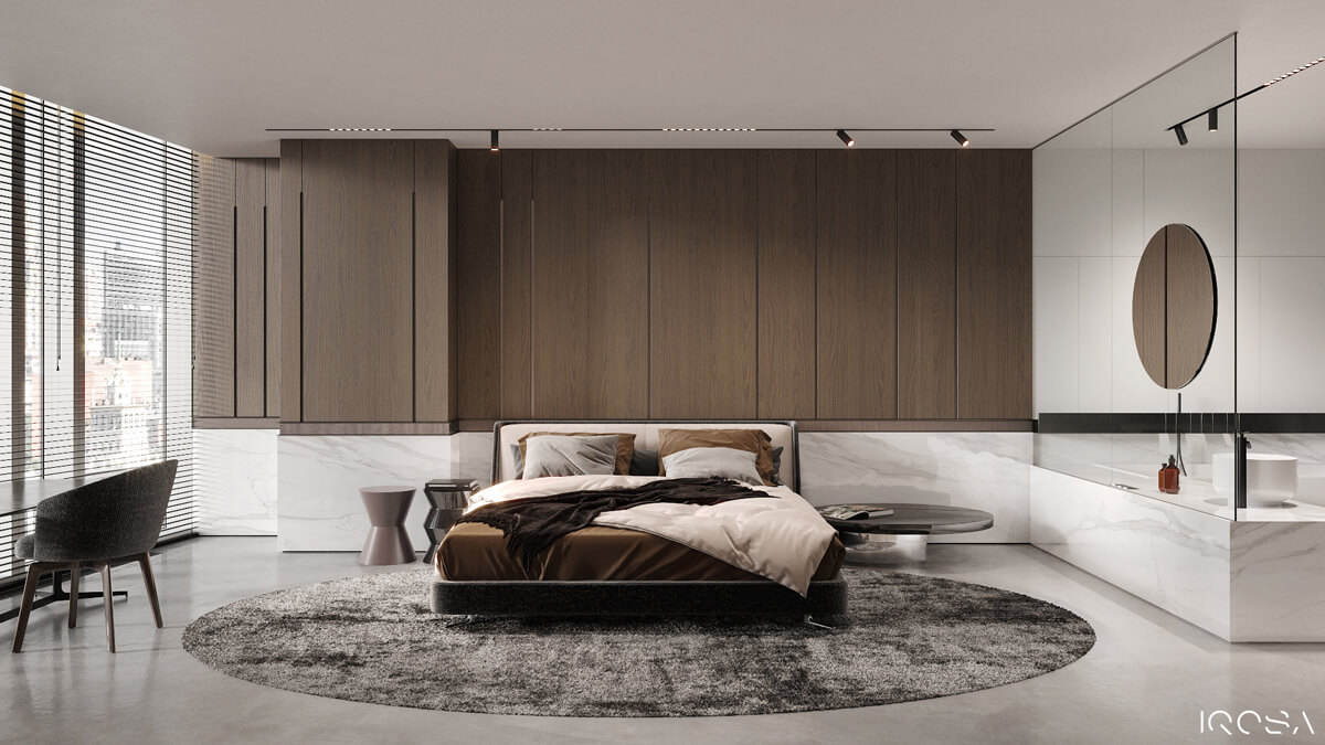 Сучасний дизайн квартири: світла вітальня з мінімалістичними меблями для ідеального ранку.