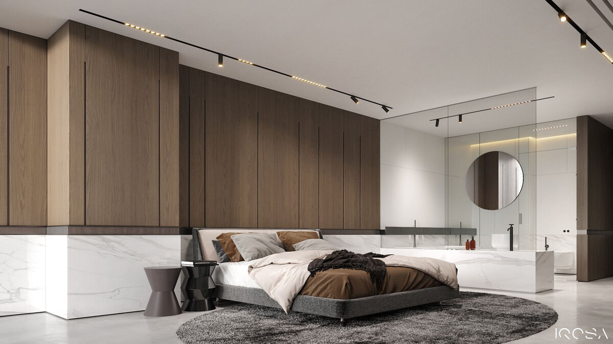 Світла вітальня в сучасному стилі з елементами неокласики та великим вікном.