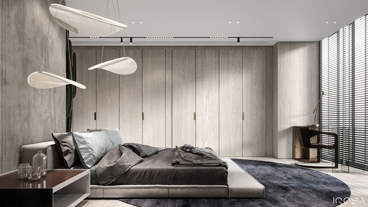 Сучасний інтер'єр: кухня з дерев'яними акцентами та великим вікном для сонячного ранку.