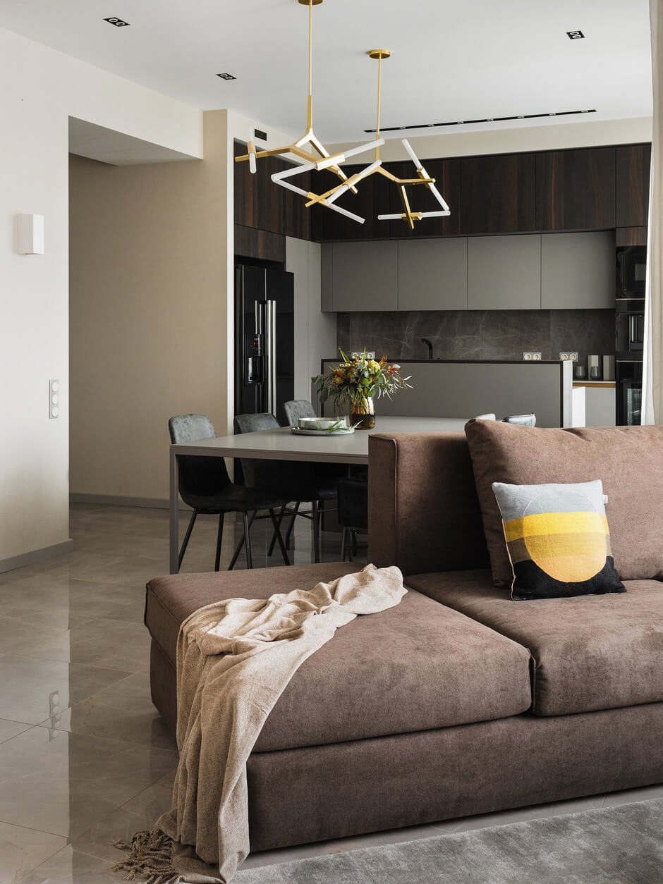 Стильний сучасний дизайн квартири для позитивного початку дня