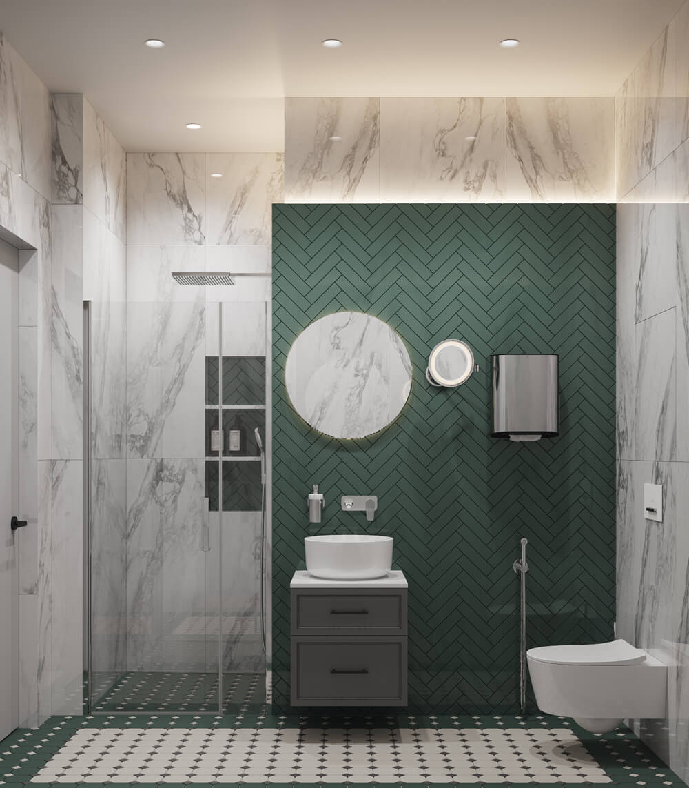 Простора вітальня в квартирі 100 кв. м з великим диваном та зоною для відпочинку.