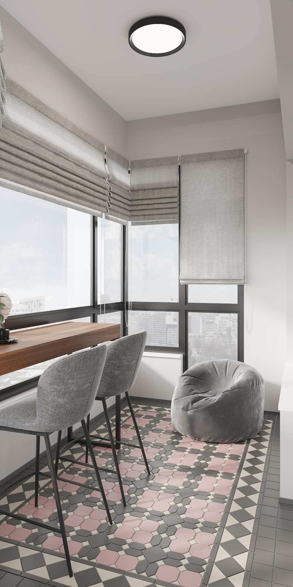 Елегантний інтер'єр квартири 100 кв.м з використанням натуральних матеріалів та спокійних кольорів