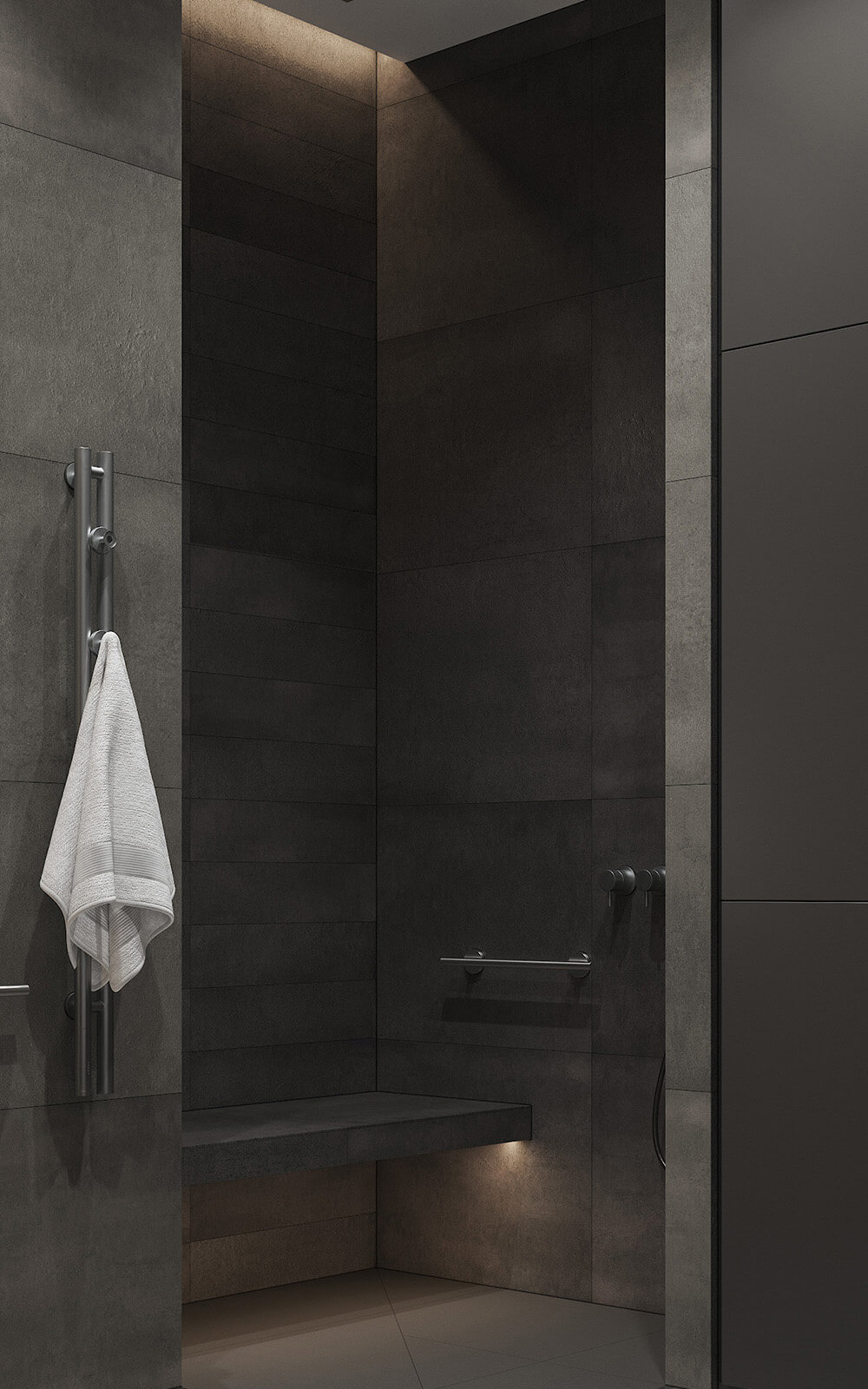 Приклад організації зливу води в душовій кабіні без піддона: важливість правильного кута.