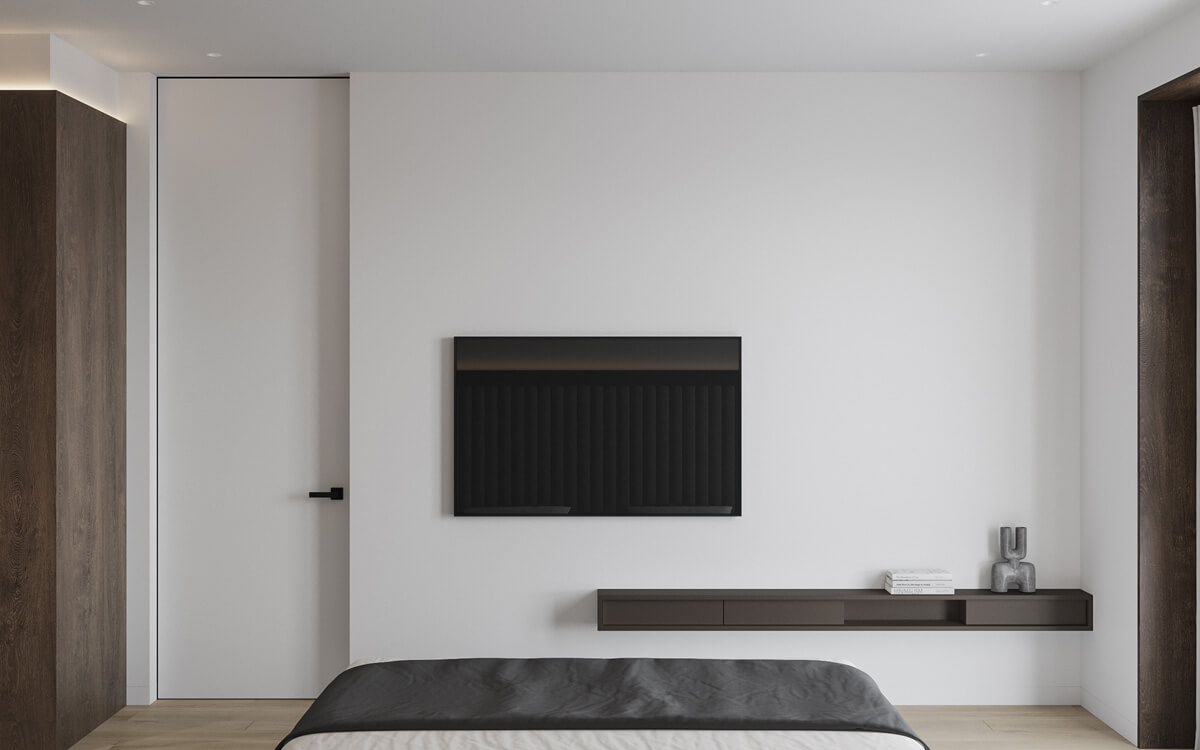 Гардеробна кімната в сучасному інтер'єрі з різними секціями для зберігання одягу та взуття.