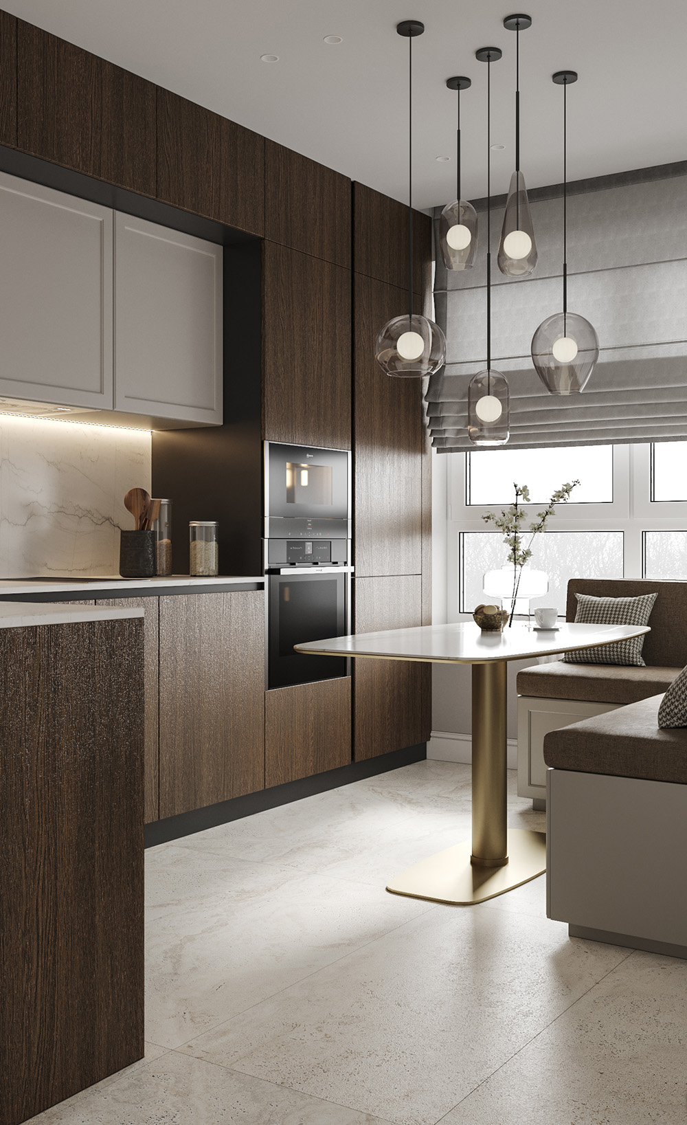 Кавовий колір в інтер'єрі кабінету: концентрація та комфорт для роботи.