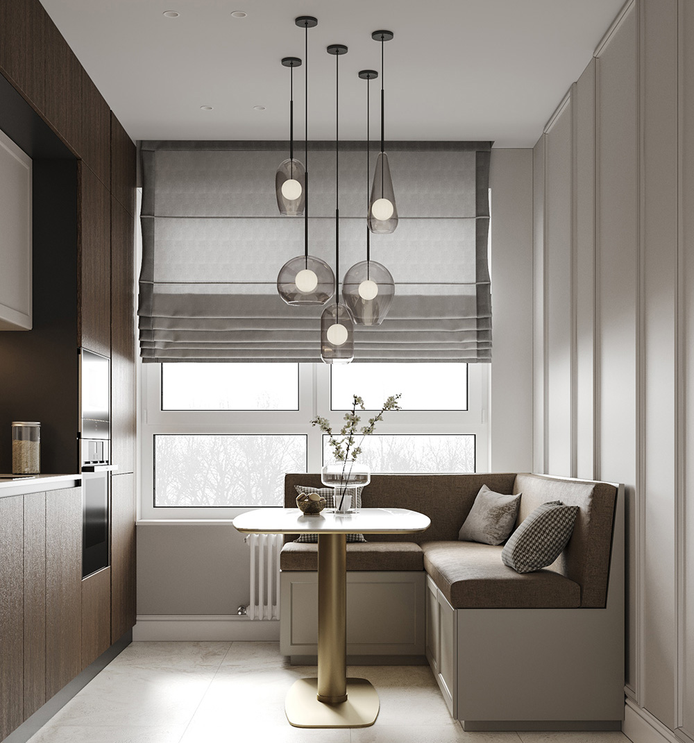 Поєднання кавових відтінків з зеленим: природність та гармонія в дизайні інтер'єру.