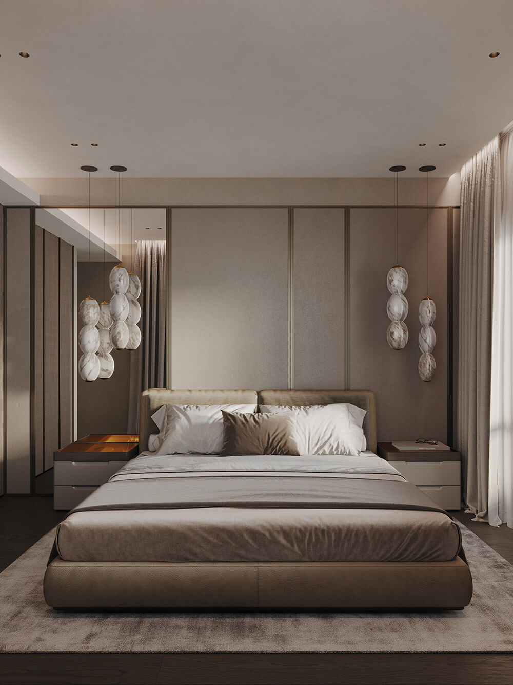 Елегантний інтер'єр з використанням лляних штор та декоративних подушок, текстиль з льону.