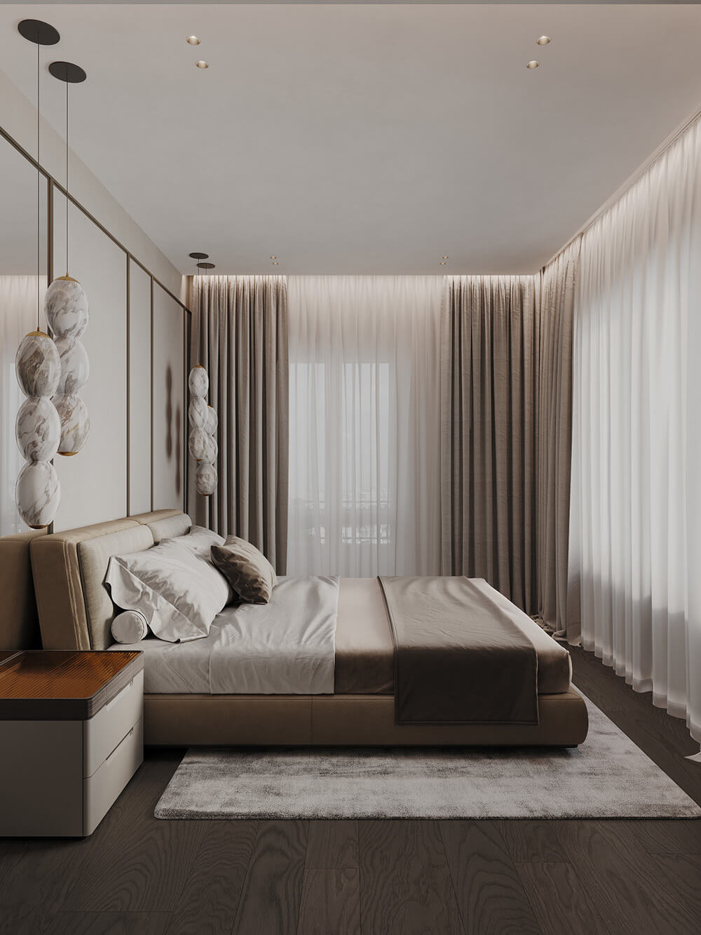 Дизайн інтер'єру з використанням лляних тканин різних текстур і відтінків, лляний декор.