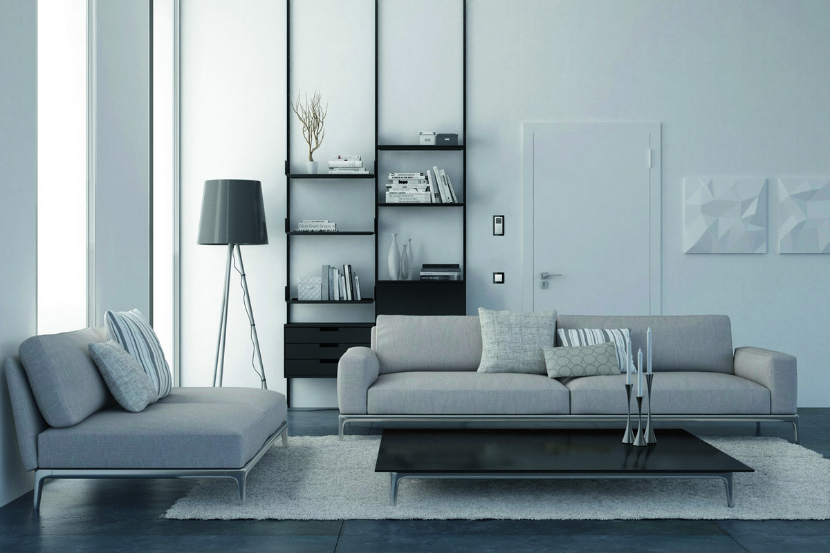 Приклад розташування розеток в сучасній кухні для побутової техніки та освітлення.