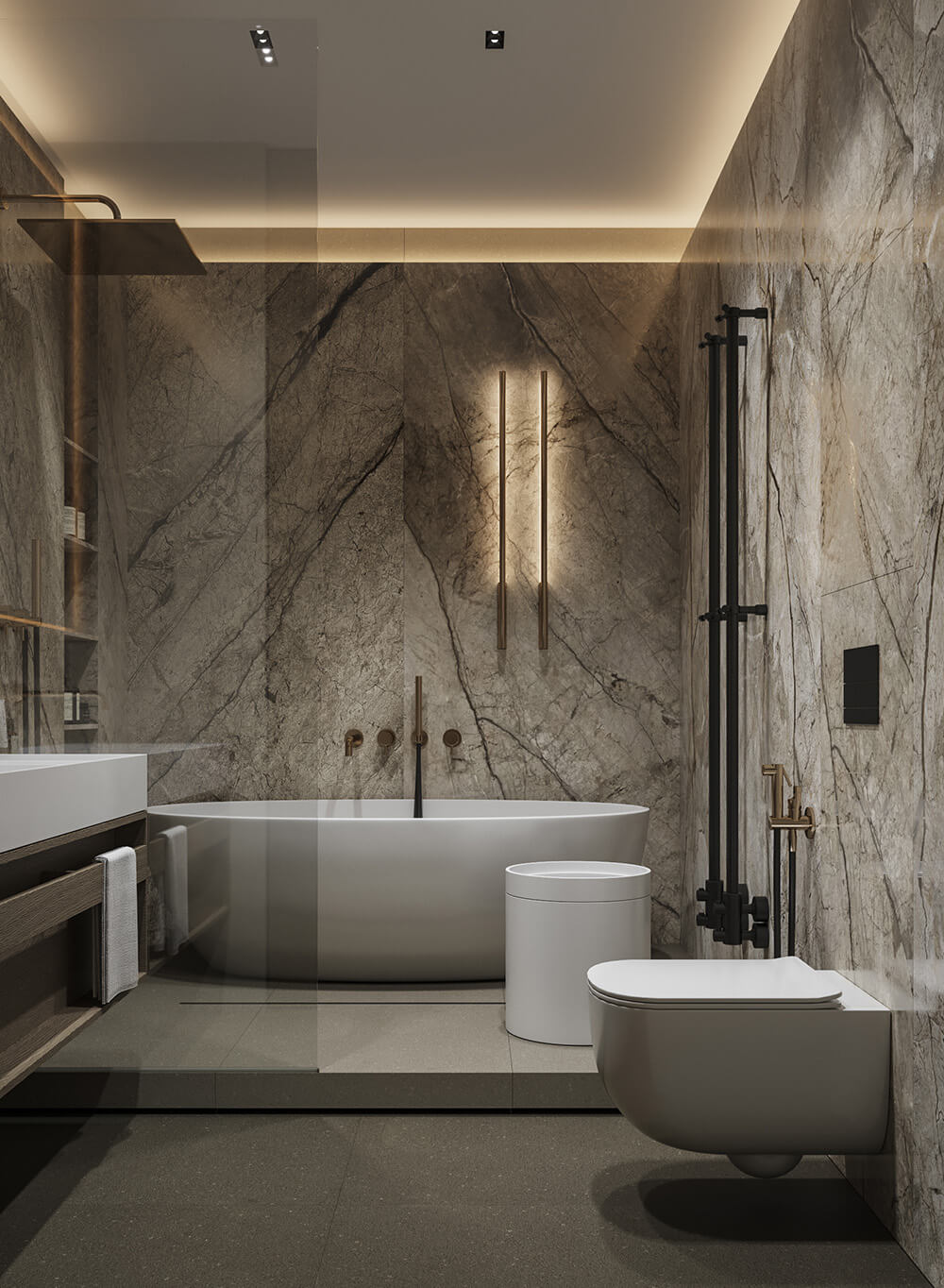 Ванна кімната з великим вікном та видом на природу для максимального релаксу