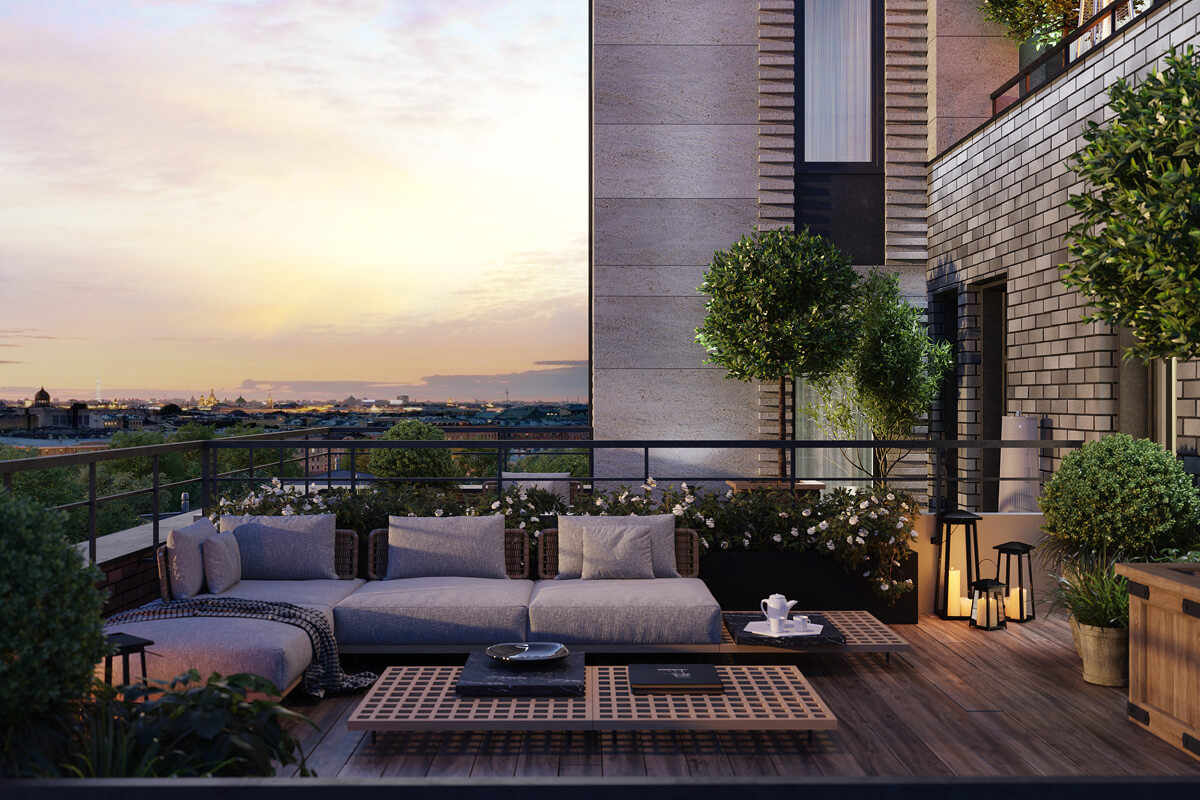 Затишна квартира з терасою: місце для відпочинку та насолоди свіжим повітрям.