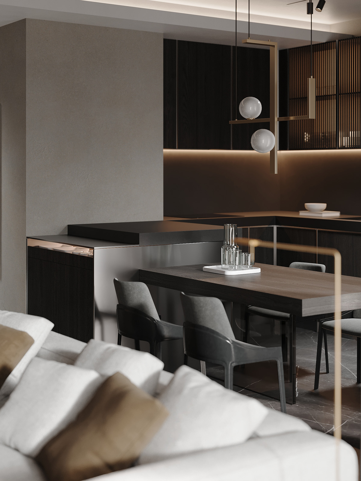 Декор в стилі мінімалюкс: мінімалістичні предмети інтер'єру з розкішними матеріалами та акцентами.