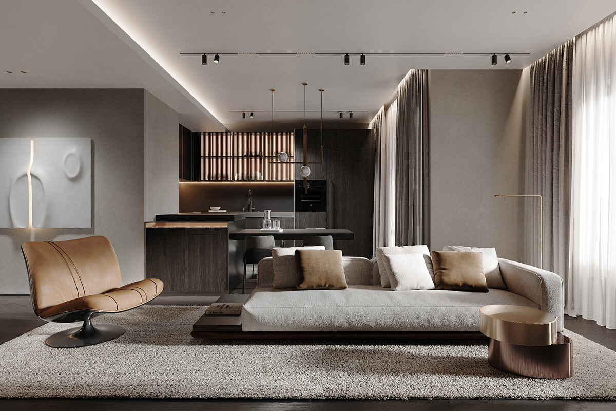 Інтер'єр у стилі мінімалюкс: поєднання мінімалізму та розкоші в дизайні кімнати.