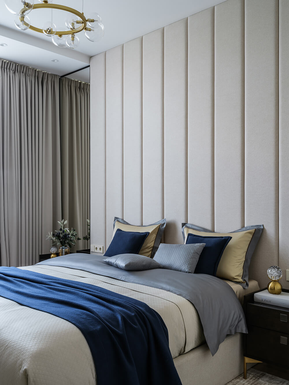 Оригінальні м'які стінові панелі з геометричним дизайном для сучасного інтер'єру.