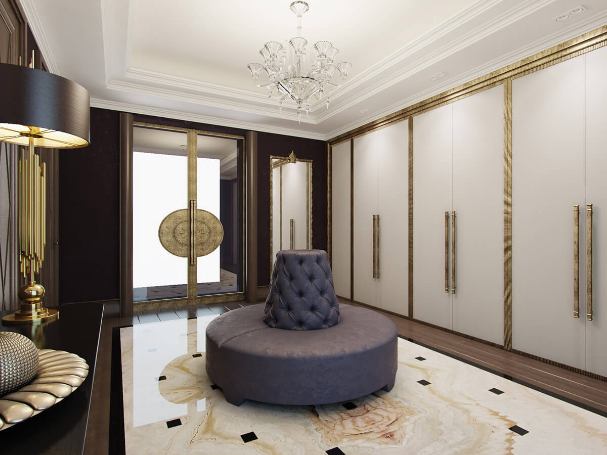 Оформлення прихожої в світлих тонах з акцентом на освітленні та декоративних елементах для візуального збільшення.