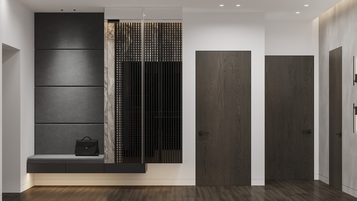 Дизайн спальні в коричневих відтінках з використанням натуральних матеріалів.