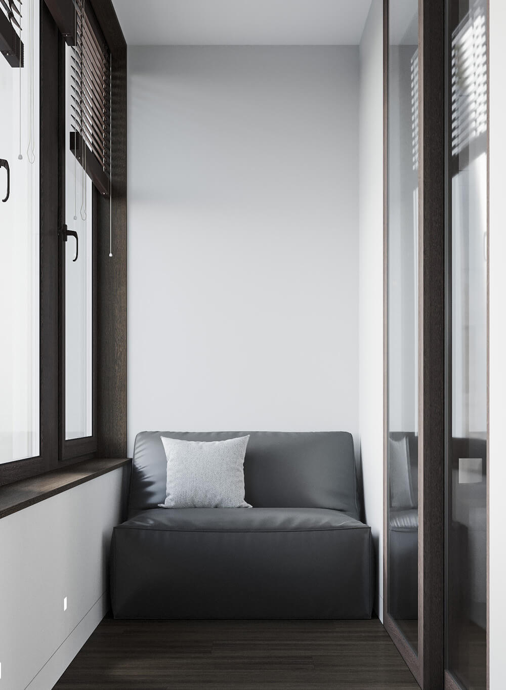 Поєднання кольорів: кухня в коричневих тонах з білою стільницею та сучасним освітленням.