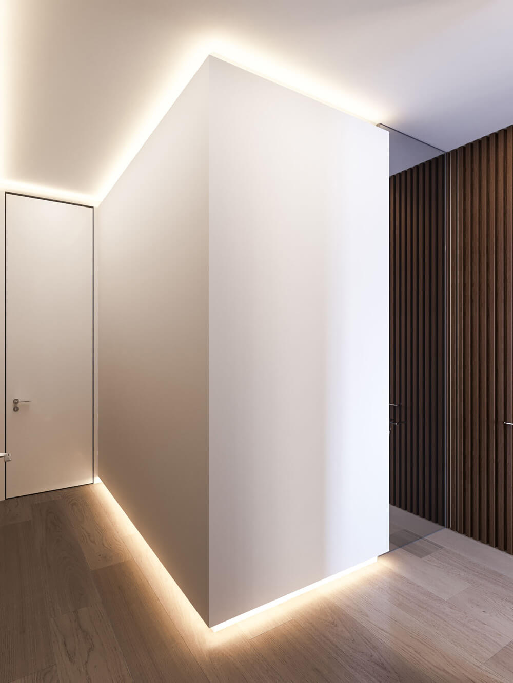 Елегантні парящі стіни з підсвіткою: сучасний дизайн та освітлення інтер'єру