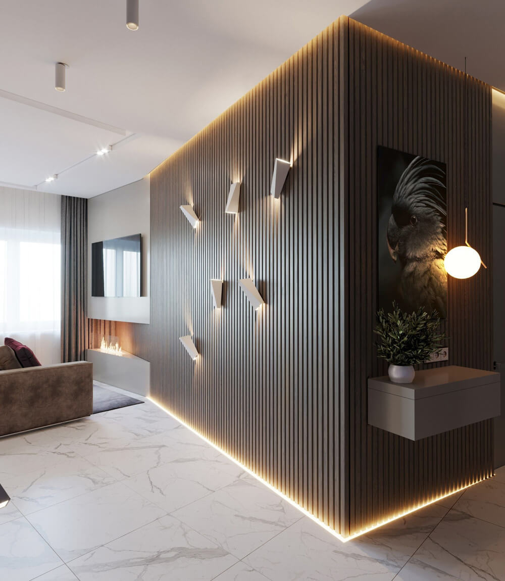 Парящі стіни з підсвіткою в сучасному інтер'єрі: ідея для вашого дому