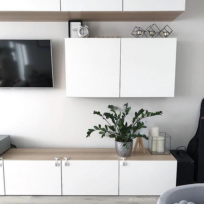 Система Бесто ІКЕА для телевізора: елегантне рішення для вітальні в скандинавському стилі.
