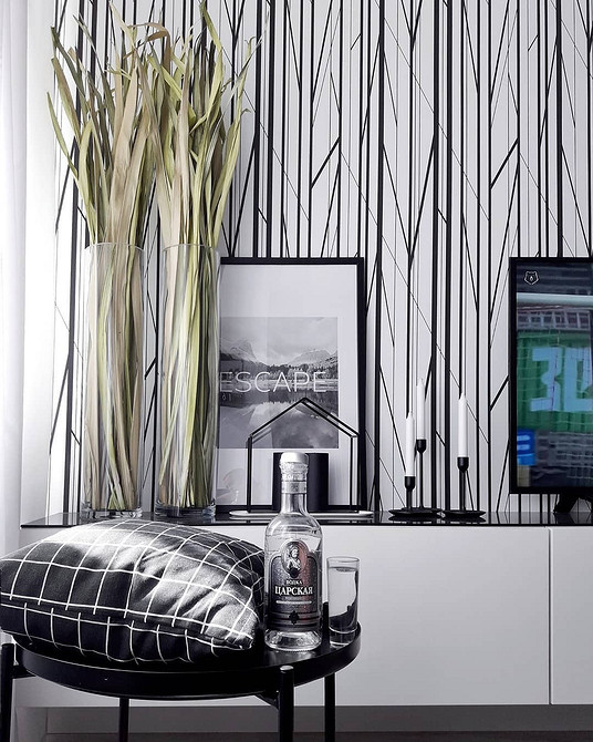 Система Бесто ІКЕА у вітальні: сучасний скандинавський дизайн для зберігання речей.