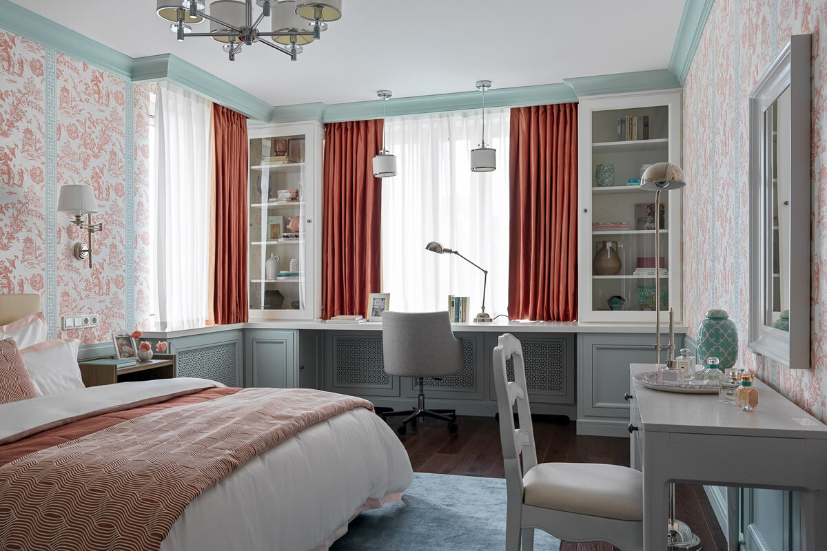 Елегантний дизайн квартири в стилі сучасної класики з використанням класичних елементів.