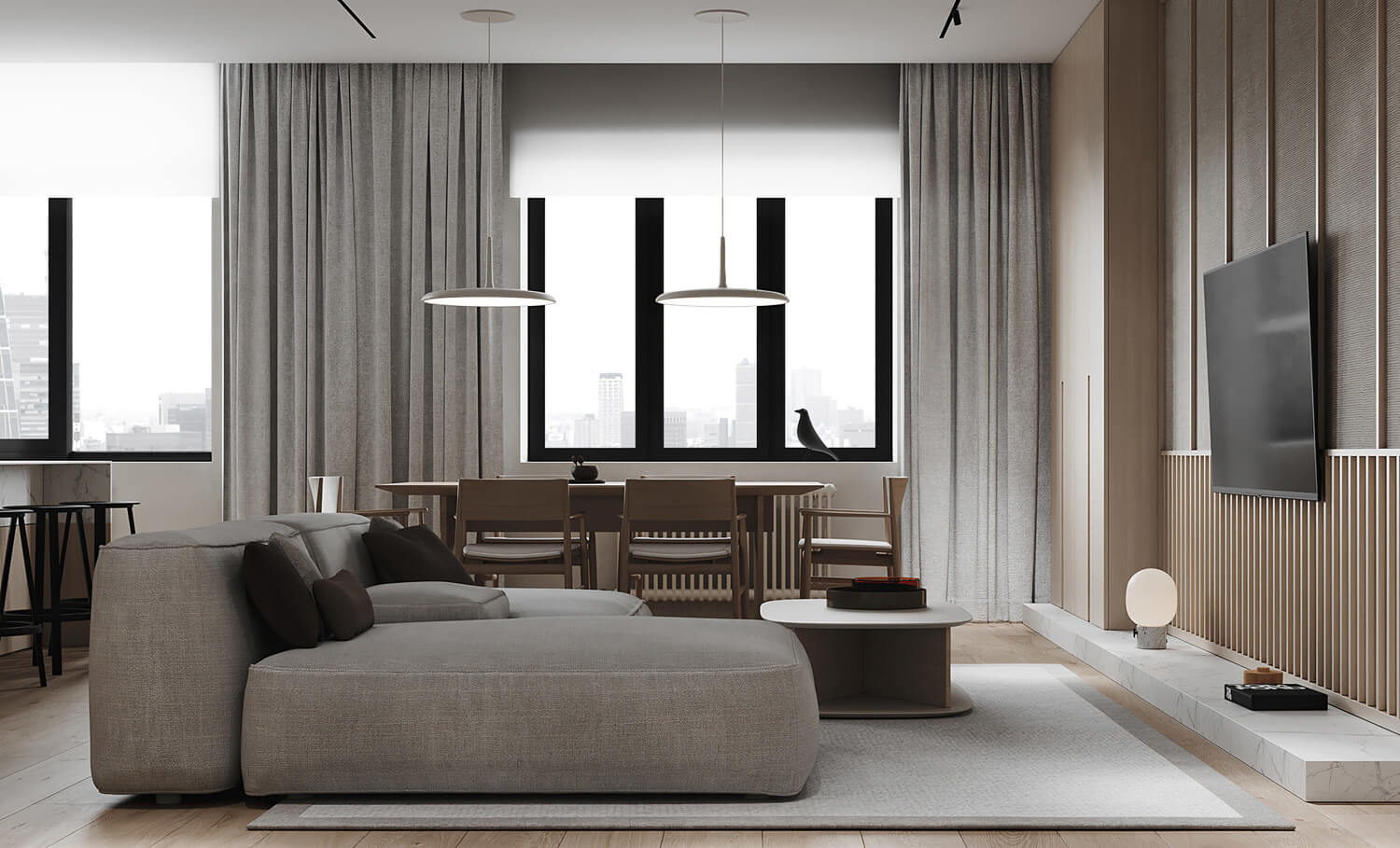 Сучасний дизайн двокімнатної квартири: ідеї планування та інтер'єру для сім'ї