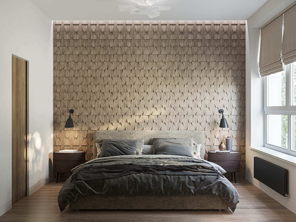 Інтер'єр їдальні в сучасному стилі з великим дерев'яним столом та стильними стільцями