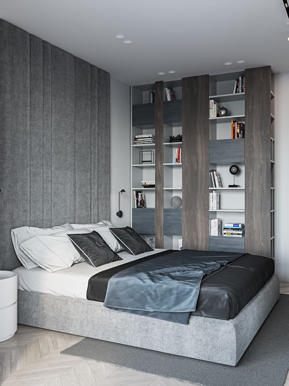 Дизайн інтер'єру спальні в сучасному стилі з використанням нейтральних кольорів