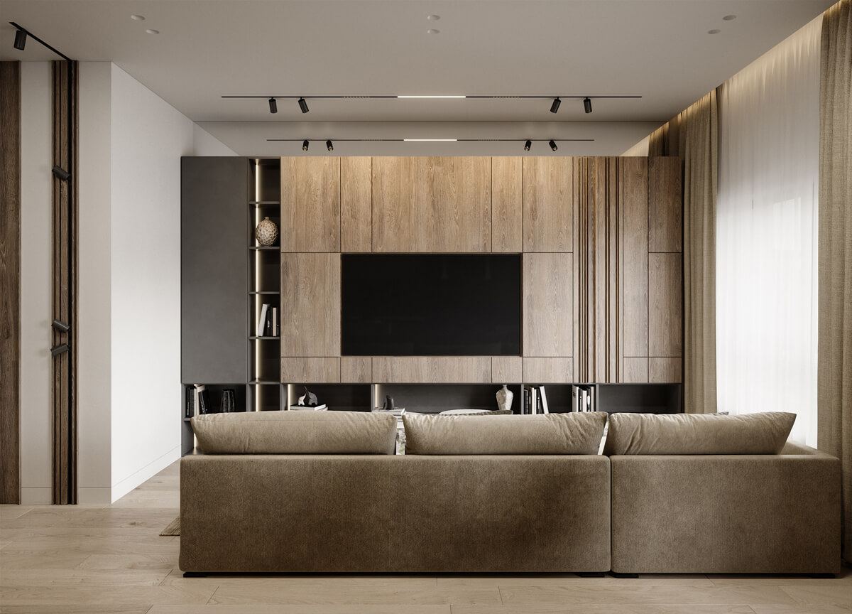 Сучасний кабінет з ергономічним робочим місцем та акцентом на функціональності.