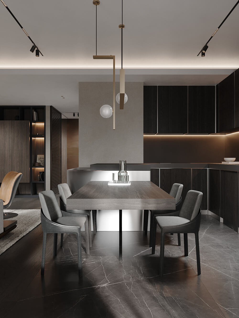 Використання натурального каменю в дизайні вітальні для створення атмосфери розкоші та комфорту.