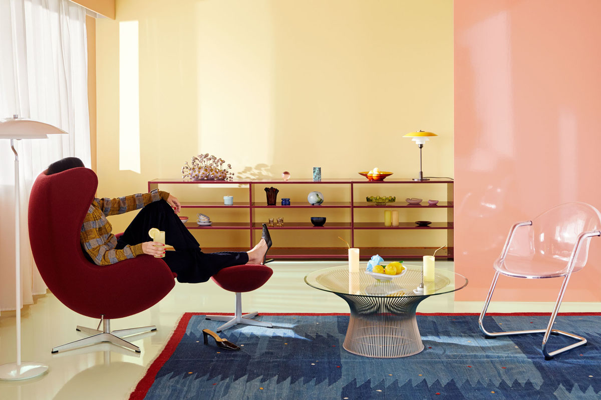 Глянцева кухня в сучасному стилі, частина інтер'єру згідно правила 60/30/10