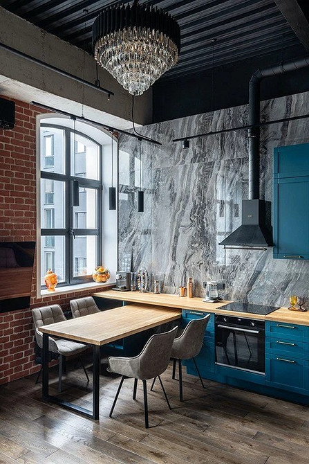 Функціональне рішення для невеликої квартири: обідній стіл, який легко приховати.