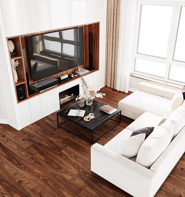 Світла кухня з білими фасадами та акцентними деталями в сірих тонах.