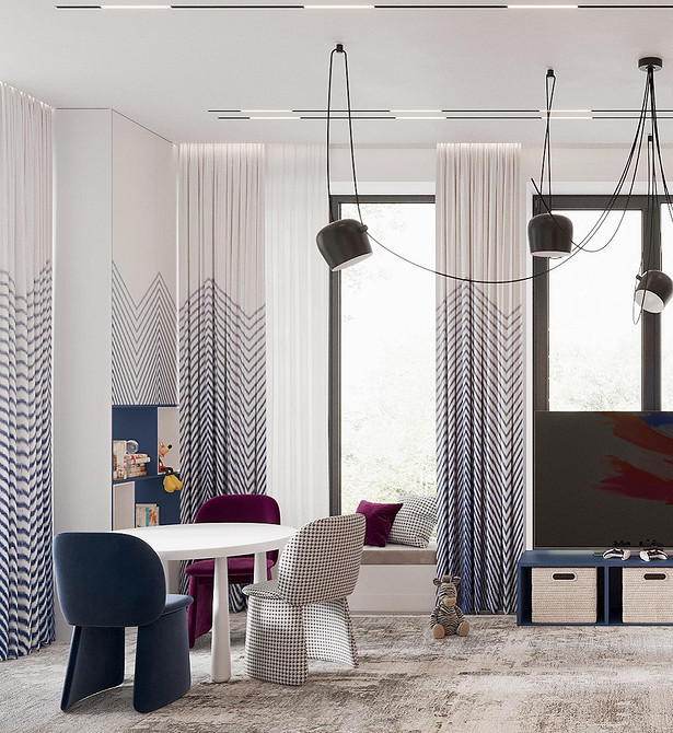 Ідеї для спальні: білі меблі, картини на стінах та живі рослини в інтер'єрі.