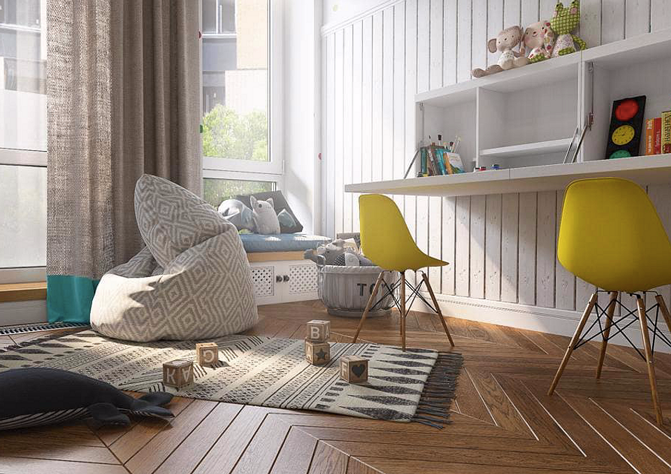 Інтер'єр вітальні з кріслом мішком: затишок та безкаркасні меблі в квартирі