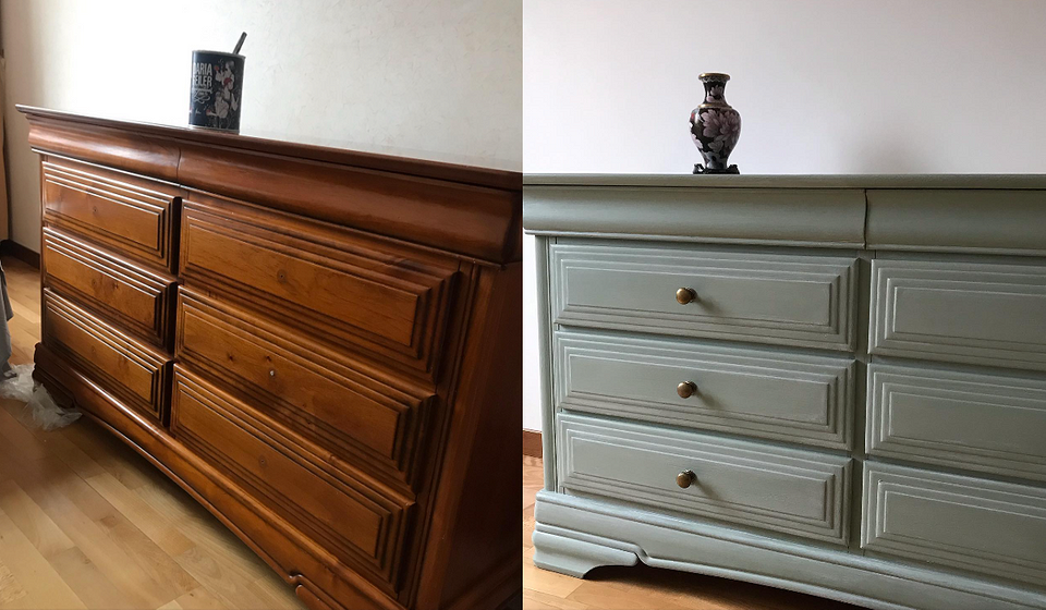 Перефарбований комод: приклад вдалої реставрації старих меблів своїми руками.