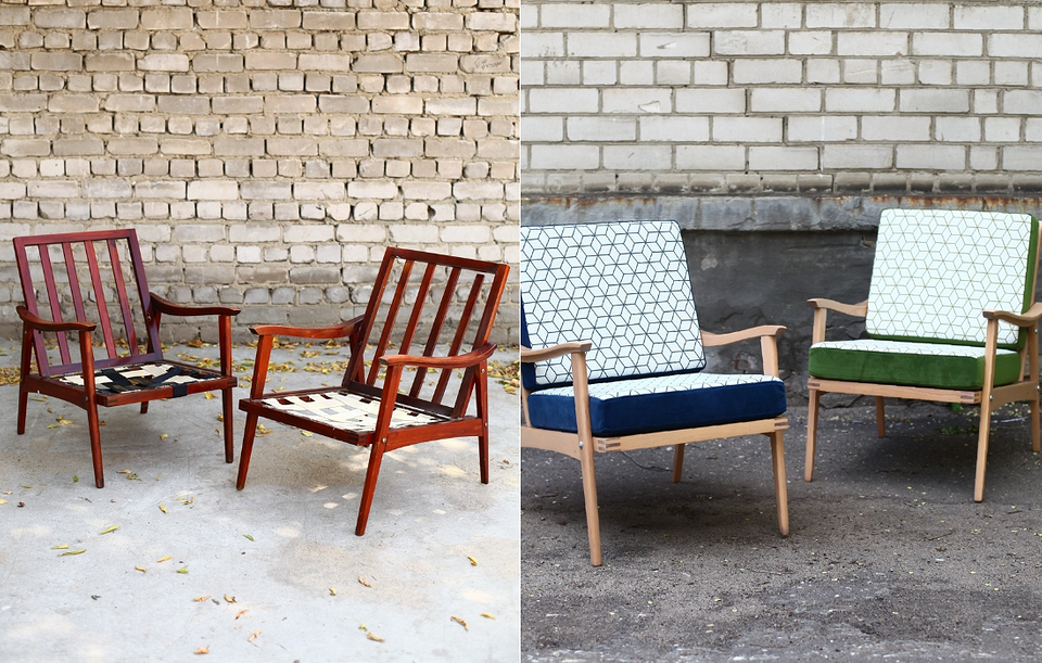 Приклад відновлення старого крісла: реставрація та нова оббивка.