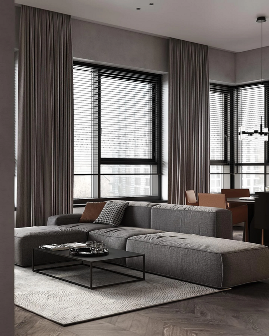 Функціональний диван з розкладним механізмом для вітальні, рішення для невеликих квартир.