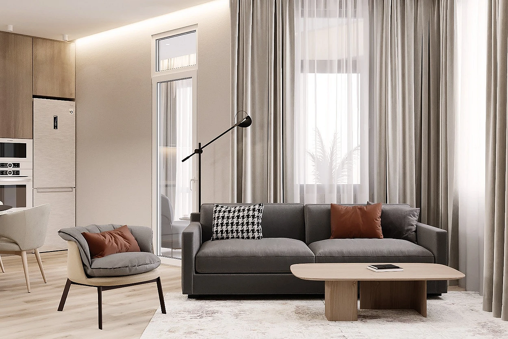 Зручний диван з практичною оббивкою для вітальні, види оббивки диванів