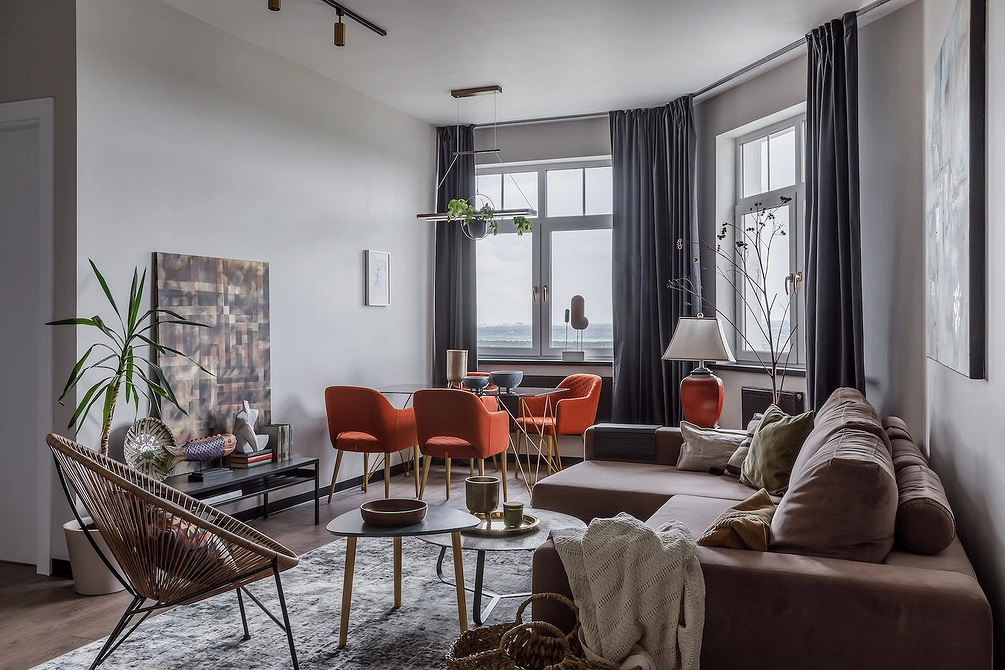 Диван з унікальною оббивкою для вітальні, індивідуальний дизайн меблів